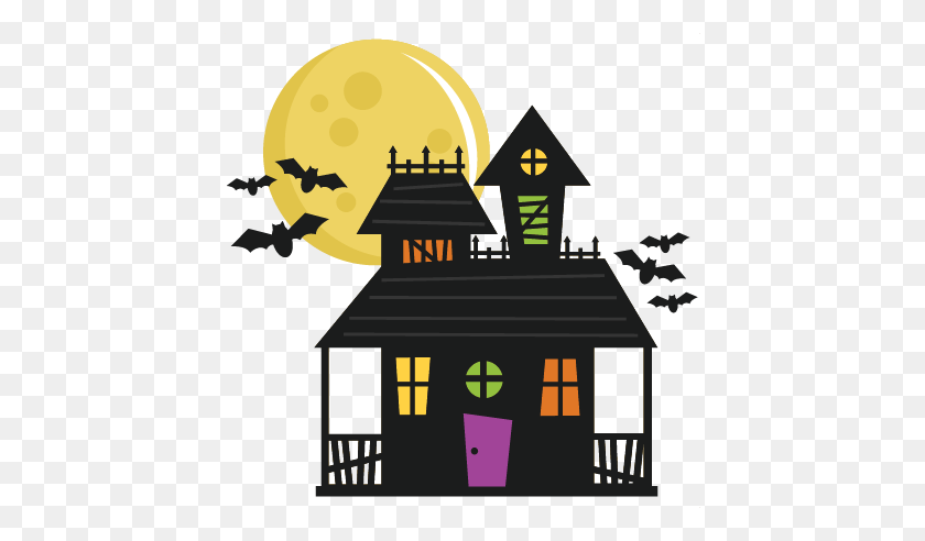 432x432 Haunted House Clipart Halloweenhaunted - Hayride Clipart