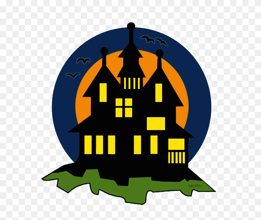 613x648 Haunted House Clipart Phillip Martin - Haunted House Clipart Free