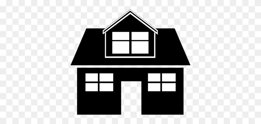 386x340 Haunted House Ghost Silhouette Drawing - Haunted House Clipart Free