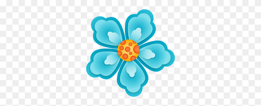 286x284 Havaianas - Turquoise Flower Clipart