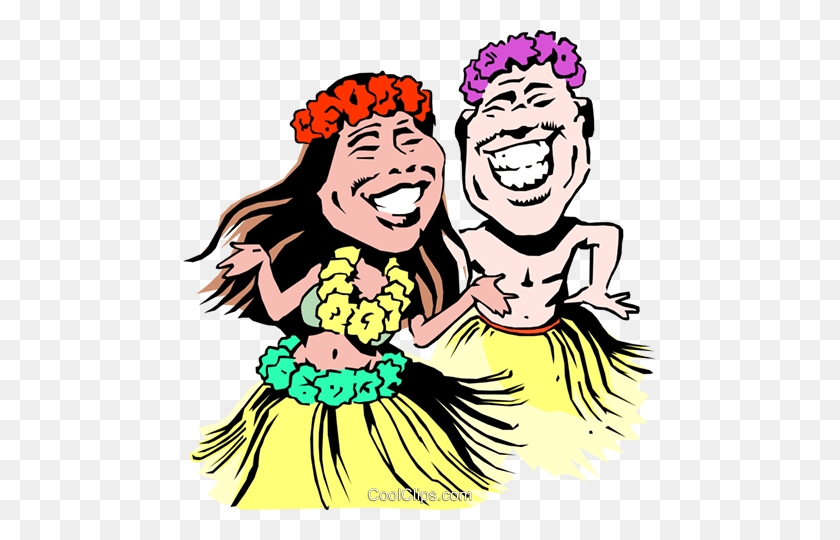 473x480 Hawaii Clipart Couple - Pareja Casada Clipart
