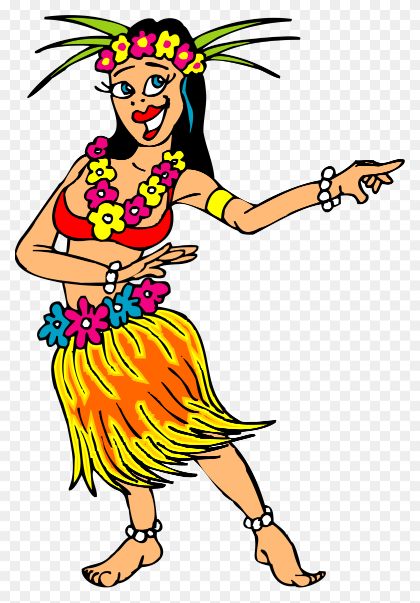 2396x3515 Hawaiian Cartoon Cliparts - Luau Clipart