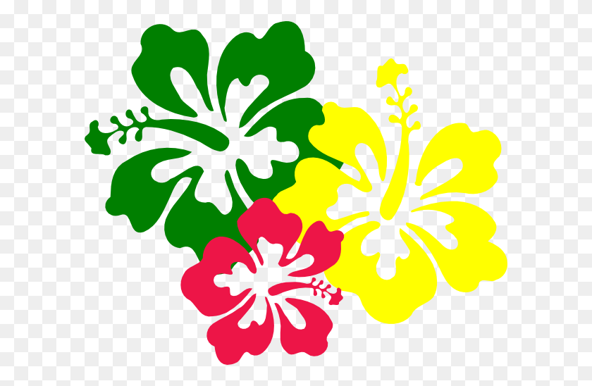 600x488 Бесплатная Загрузка Гавайских Клипартов - Цветочная Композиция Клипарт
