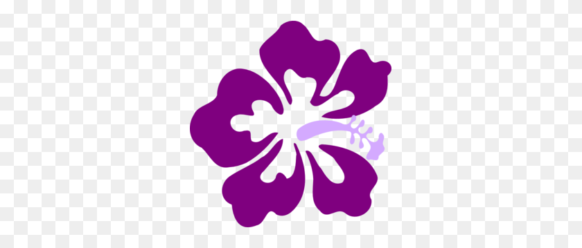 291x299 Hawaiian Flower Clip Art - Violet Flower Clipart