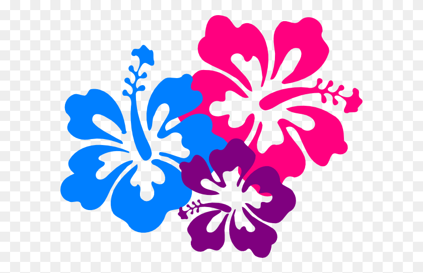 600x482 Hawaiian Flower Clip Art Borders - Wrapping Paper Clipart