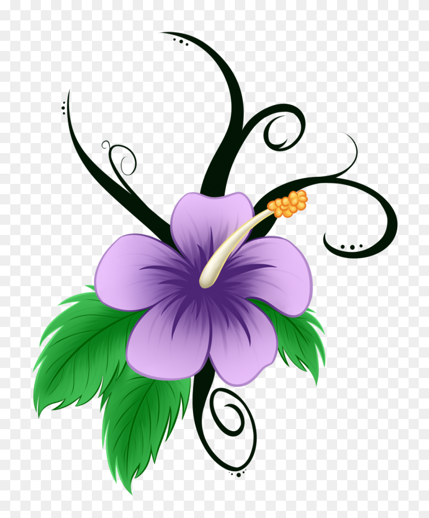 1024x1253 Hawaiian Flower Clip Art Pin Hibiscus Remixed Free Clip Art - Watercolor Flower Clipart