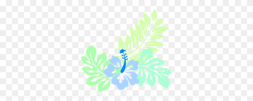 300x276 Гавайские Гавайи Картинки Бесплатный Клипарт - Бирюзовый Цветок Клипарт