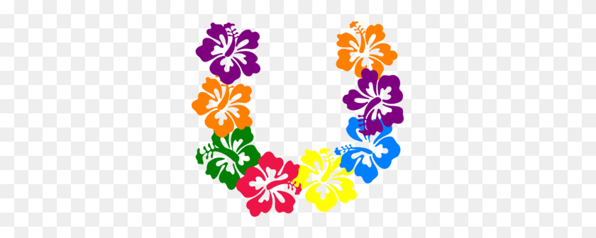 299x276 Hawaiian Luau Clip Art Black And White - Hawaiian Flower Clipart Black And White
