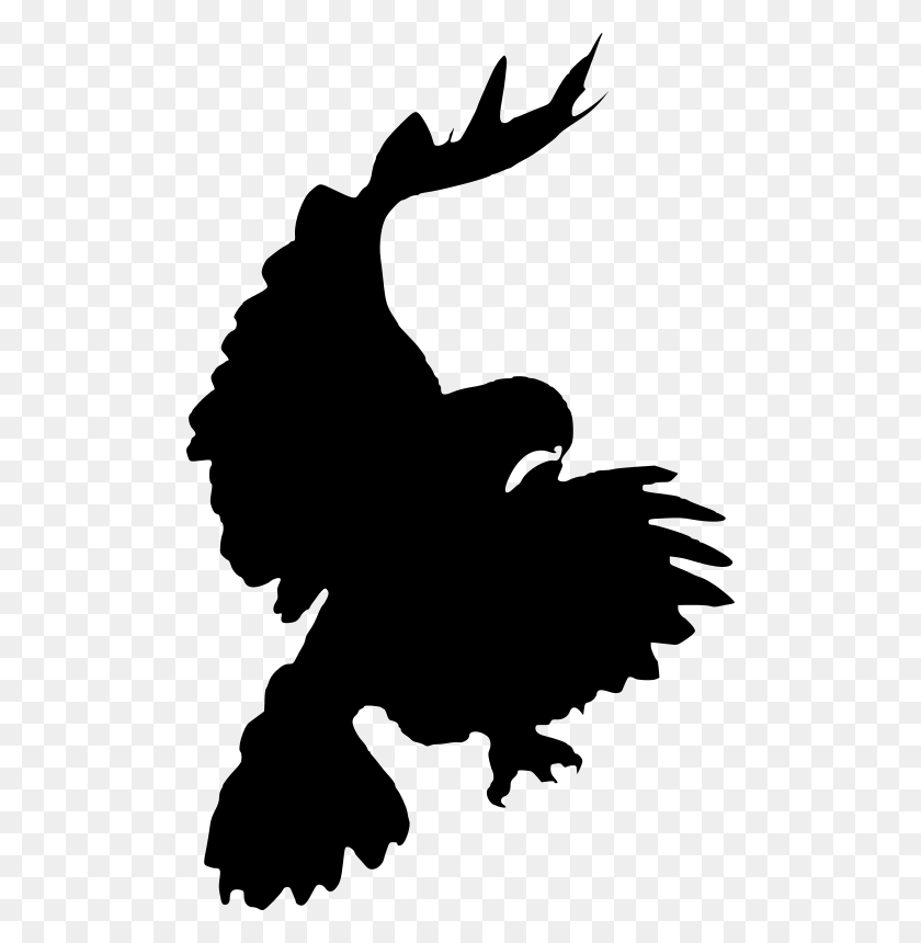 500x800 Hawk Clipart Eagles - Clipart De Águila Calva En Blanco Y Negro