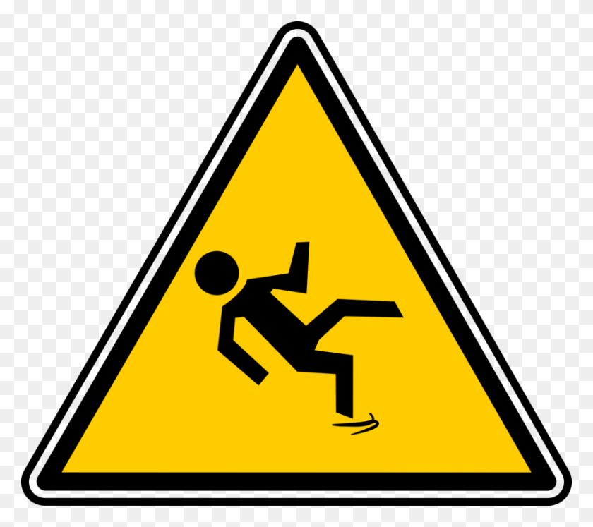 851x750 Hazard Symbol Accidental Fall Warning Sign - Poison Sign Clipart