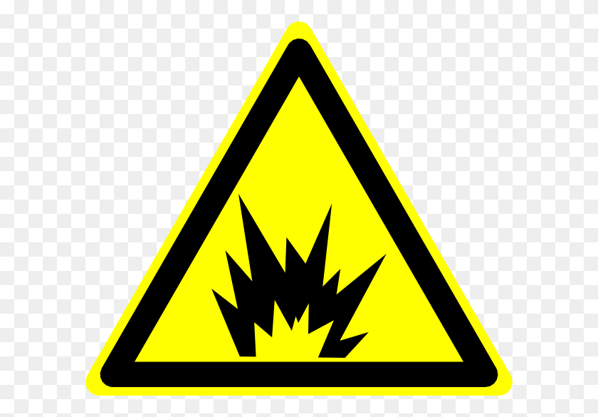 600x525 Знак Опасности, Предупреждающий О Взрыве, Картинки Скачать - Взрыв Клипарт Png