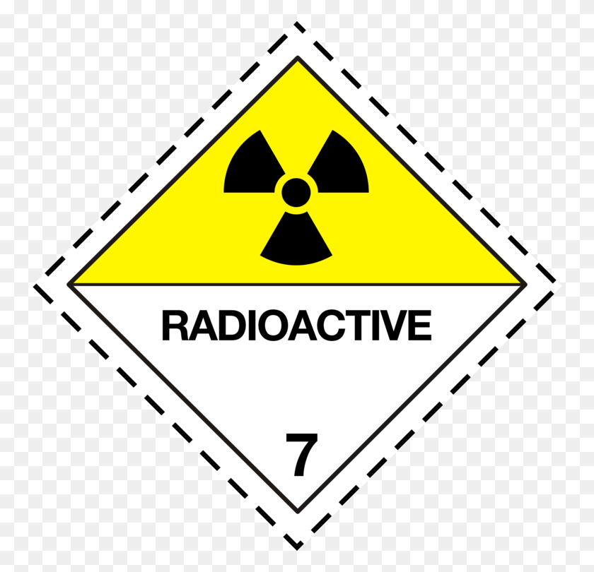 750x750 Hazmat Class Radioactive Substances Dangerous Goods Label - Go Sign Clip Art