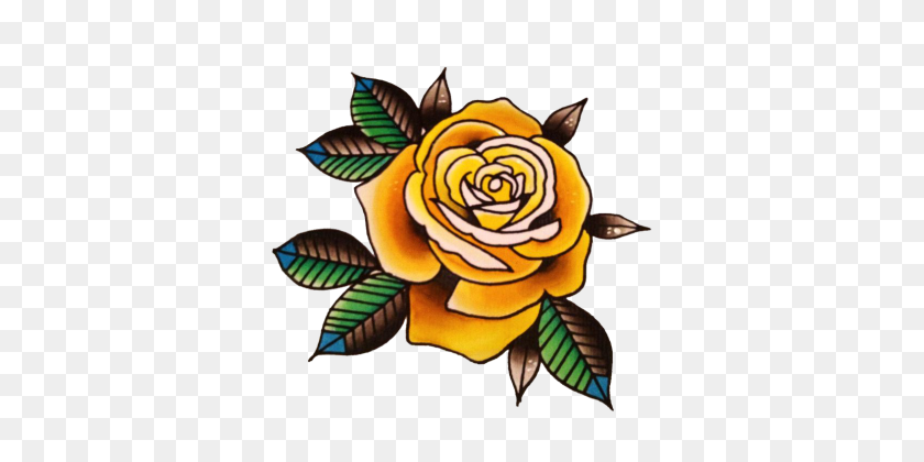 364x360 Hd Rose Tattoo - Rose Tattoo PNG