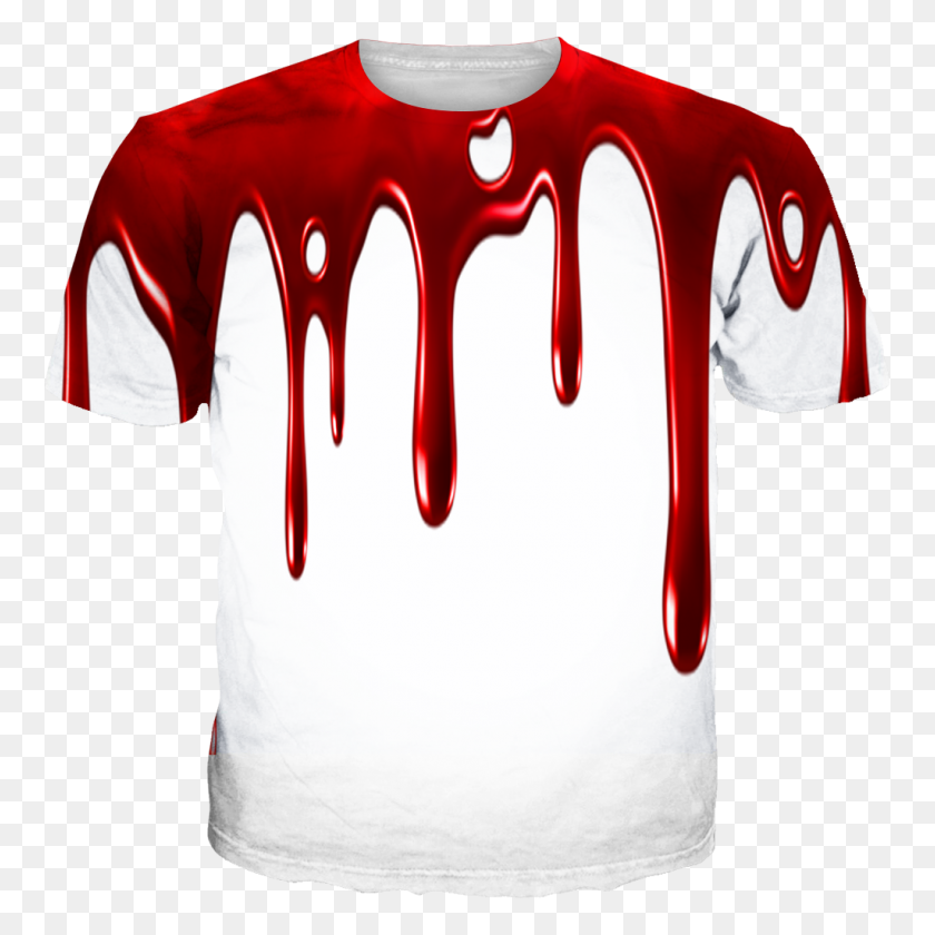 1024x1024 Él Tiene Juego De Goteo De Sangre Camiseta Blanca Supremexpressions - Goteo De Sangre Png