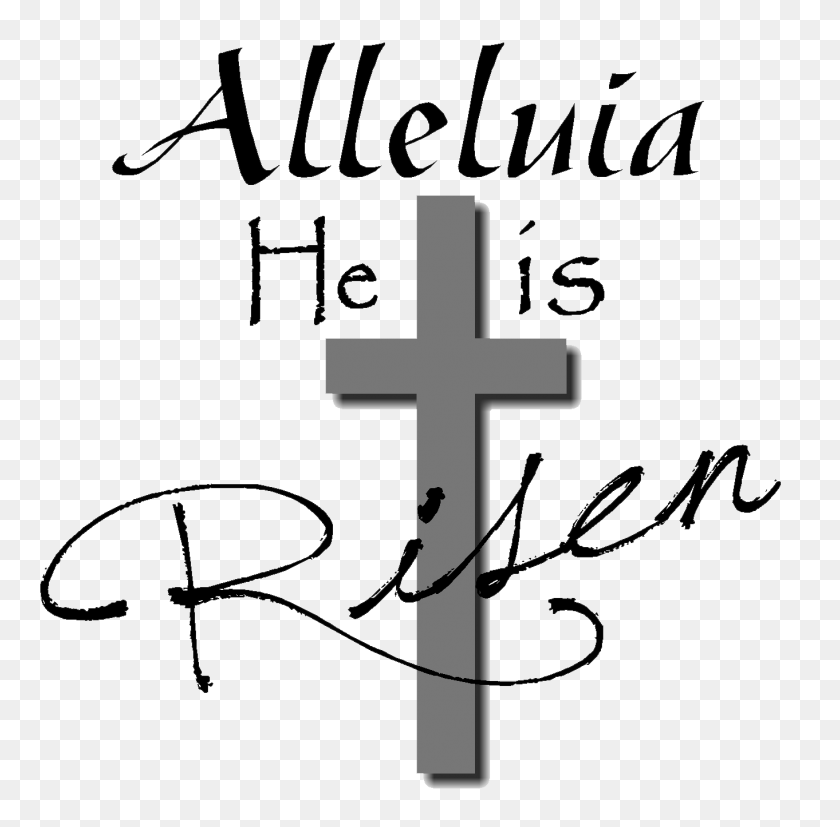 1362x1341 He Is Risen - Resurrection Clipart Black And White