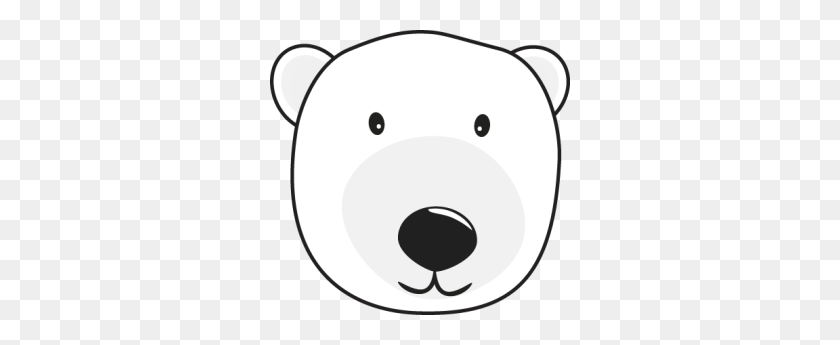 300x285 Head Clipart Polar Bear - Standing Bear Clipart