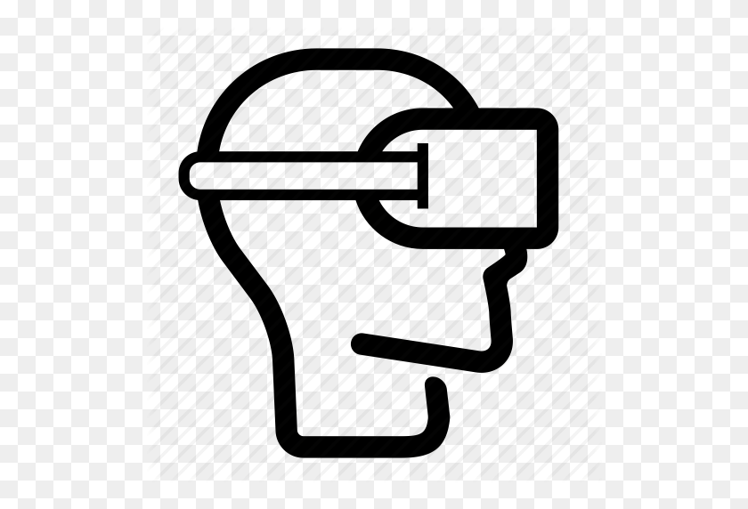512x512 Head, Headset, Oculus, Reality, Side, Virtual, Vr Icon - Vr Headset PNG