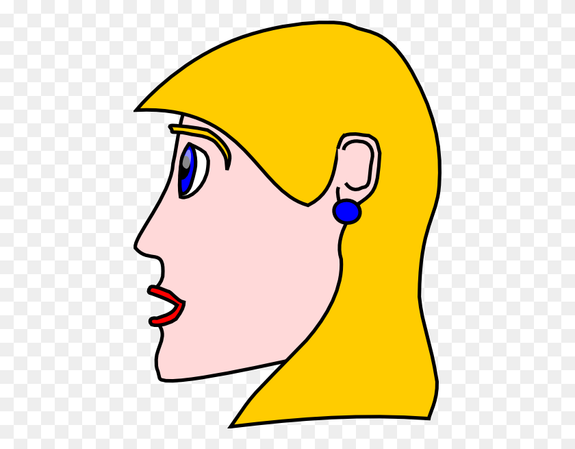 450x595 Head Lady Woman Blond Clip Art - Woman Crying Clipart