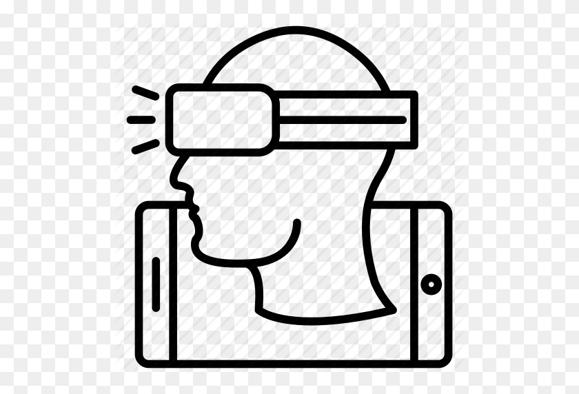 512x512 Head Mounted Device, Virtual Reality, Virtual Reality Headset, Vr - Vr Headset Clipart
