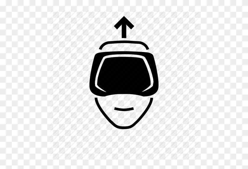 512x512 Head, Move, Oculus Rift, Point, Up, Virtual Reality, Vr Icon - Oculus Rift PNG