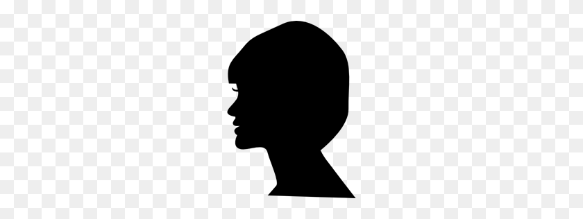 256x256 Head, Silhouette, People, Woman, Hair Salon, Person, Side View Icon - Head Silhouette PNG
