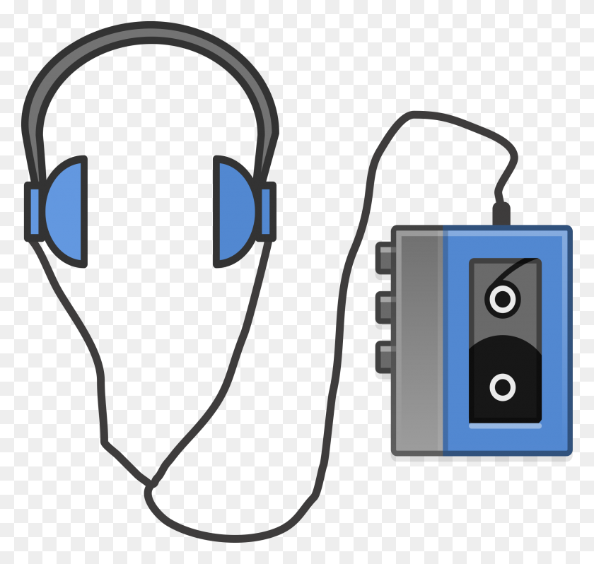 2400x2272 Headphone Clipart Tape Player - Record Player Clipart