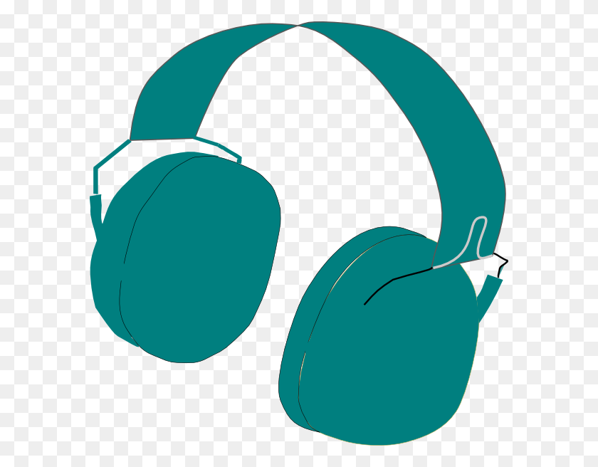 588x596 Headphone Png, Clip Art For Web - Headset Clipart