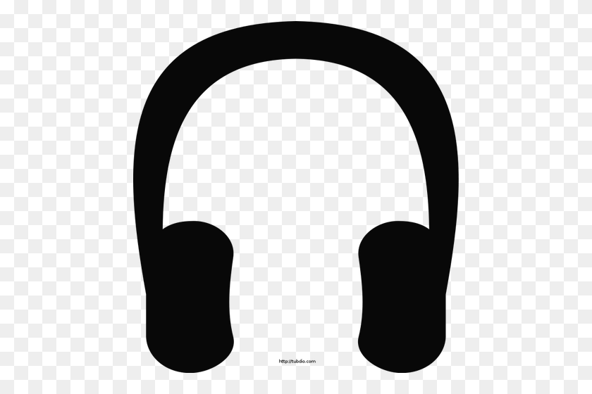 462x500 Headphones Clip Art - Headphones Clipart Black And White