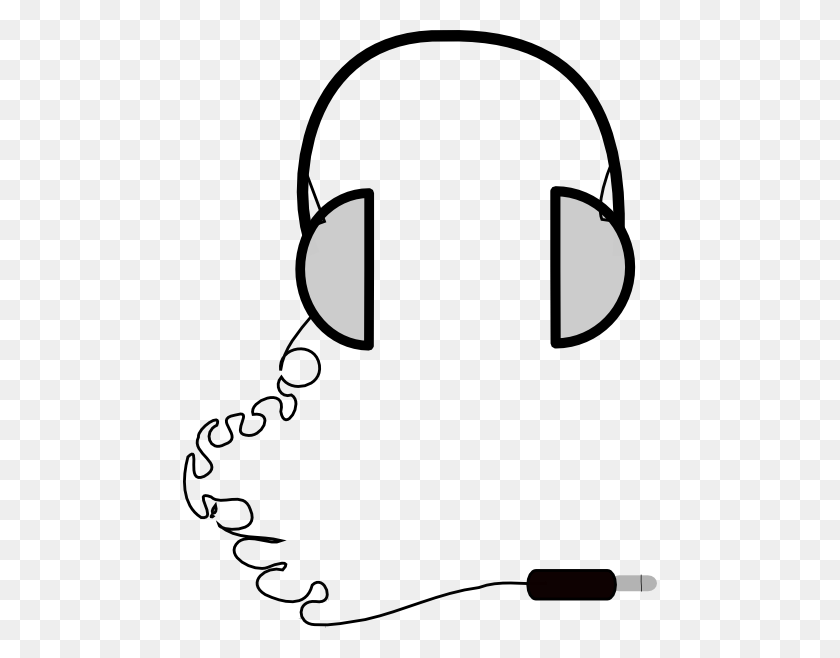474x598 Headphones Clipart Outline - Speaking And Listening Clipart