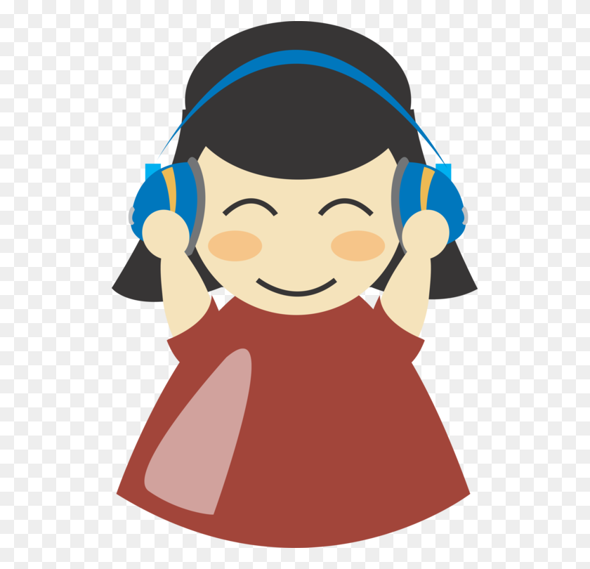 521x750 Headphones Download Woman Cartoon - Cartoon Headphones PNG