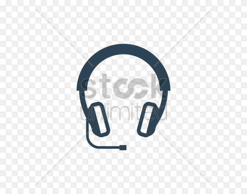 600x600 Headphones With Microphone Vector Image - Microphone Vector PNG