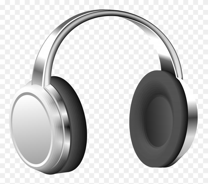 8000x7016 Auriculares Png Clipart - Auriculares Clipart Blanco Y Negro