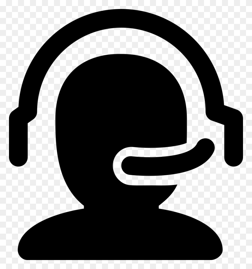 912x980 Headset Png Icon Free Download - Dispatcher Headset Clipart