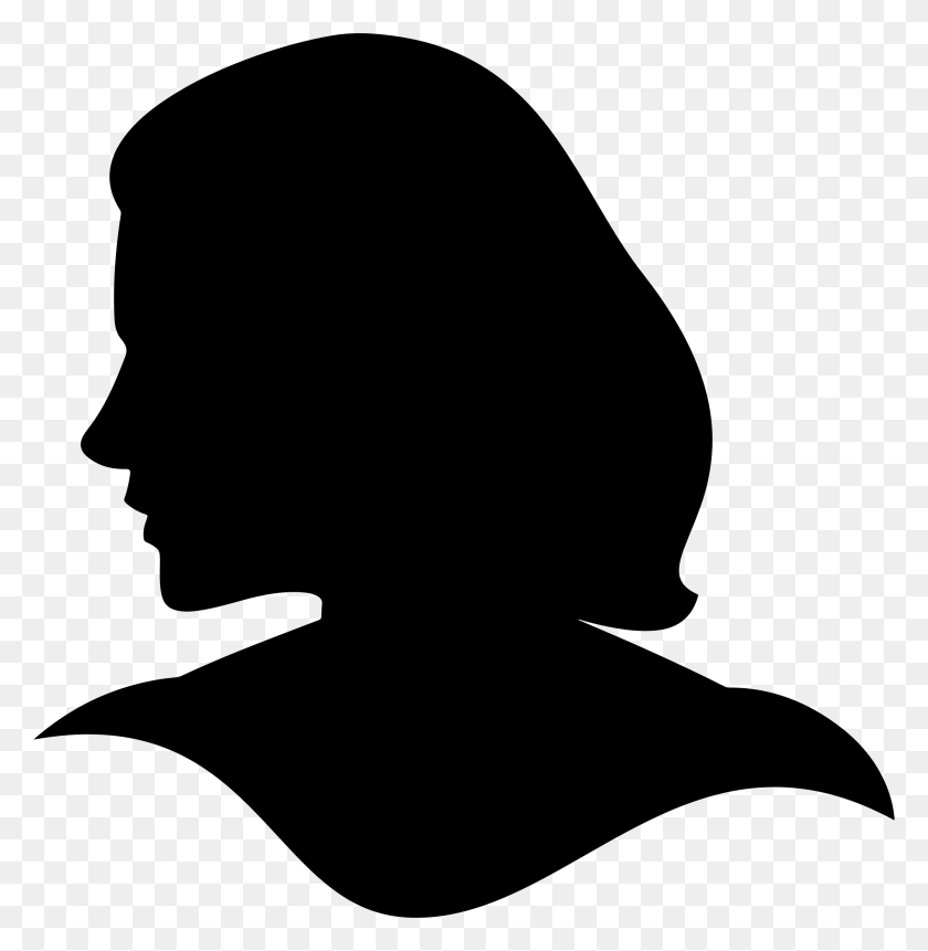 2280x2342 Headshot Of A Man And Woman Silhouette Clip Art - Headshot Clipart