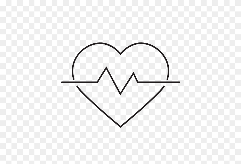 512x512 Здоровье, Здравоохранение, Сердце, Пульс, Значок Частоты - Пульс Png
