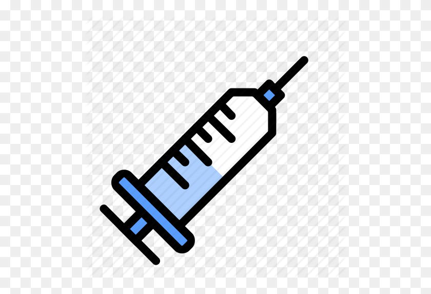 512x512 Salud, Inyección, Médico, Medicina, Aguja, Jeringa, Icono De Vacuna - Clipart De Vacuna