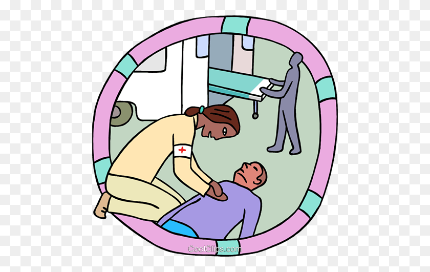 480x471 Healthcare, Cpr Patient Royalty Free Vector Clip Art Illustration - Patient Clipart