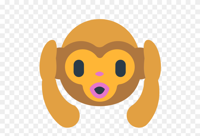 512x512 No Hear No Evil Monkey Emoji - Mono Emoji Png