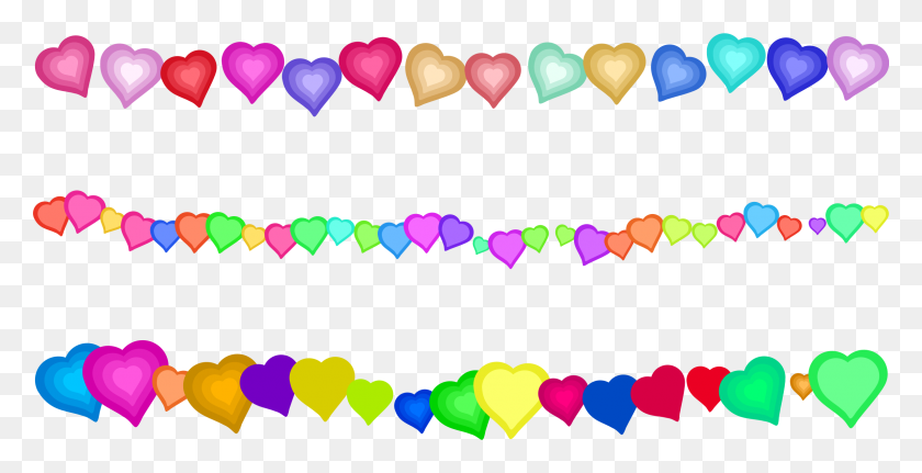 2397x1142 Heart - Page Border PNG