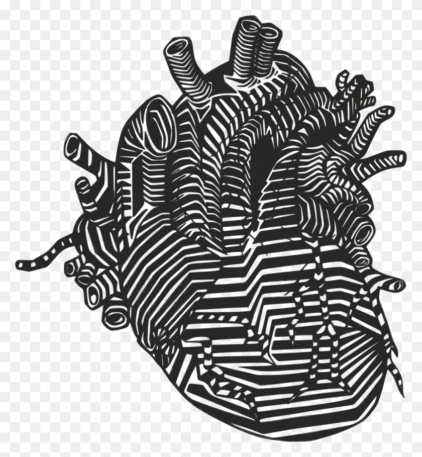 1763x1920 Heart Anatomy Drawing Clip Art - Gothic PNG