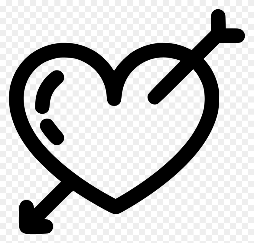 980x938 Heart And Arrow Png Icon Free Download - Heart Arrow PNG