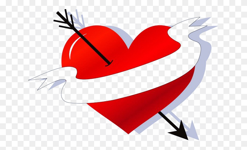 650x451 Heart Arrow Png Image Background Vector, Clipart - Heart Arrow PNG
