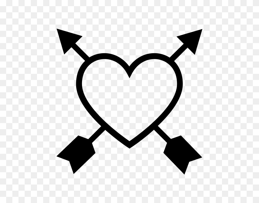 600x600 Corazón De Flecha Sellos De Goma Stampmore - Flecha De Corazón De Imágenes Prediseñadas
