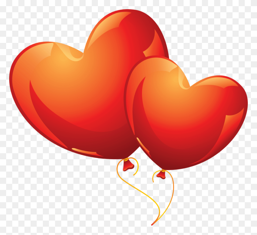 850x771 Heart Balloon Png - Balloon Emoji PNG
