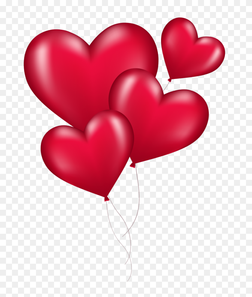 857x1024 Heart Balloons Png Picture Vector, Clipart - Heart Emojis PNG