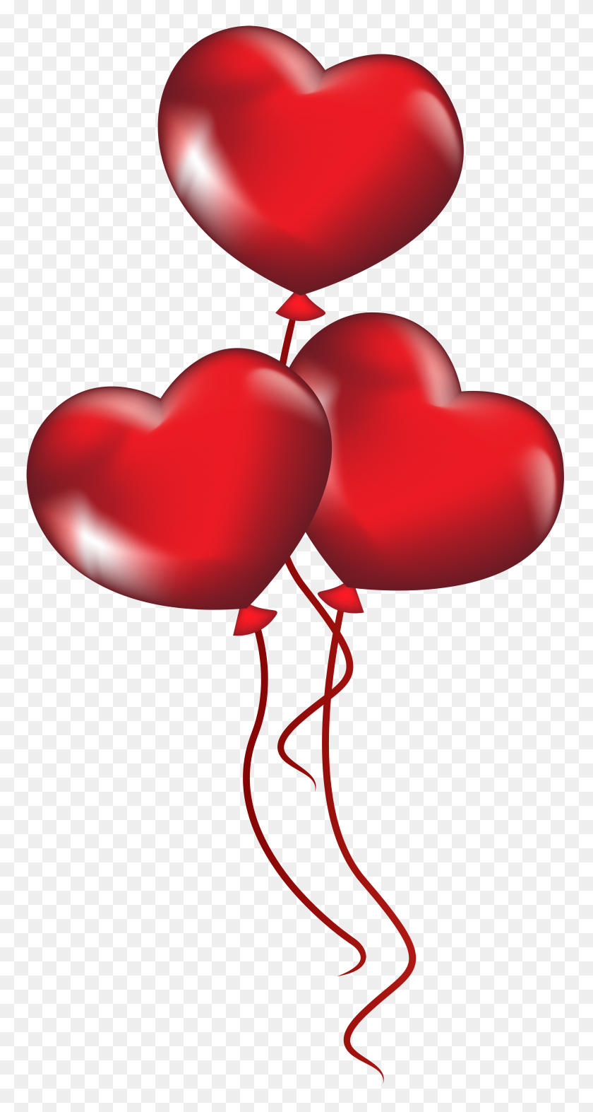 4122x8000 Heart Balloons Transparent Png Clip - Heart Balloon Clipart