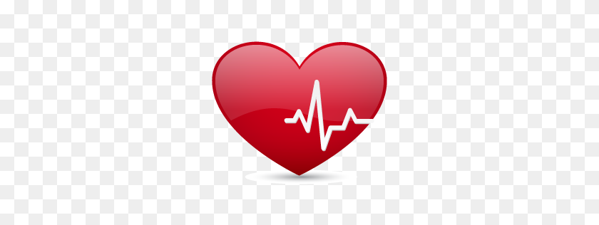 256x256 Значок Сердцебиение Медицинский Набор Иконок Дапино - Мультфильм Сердце Png