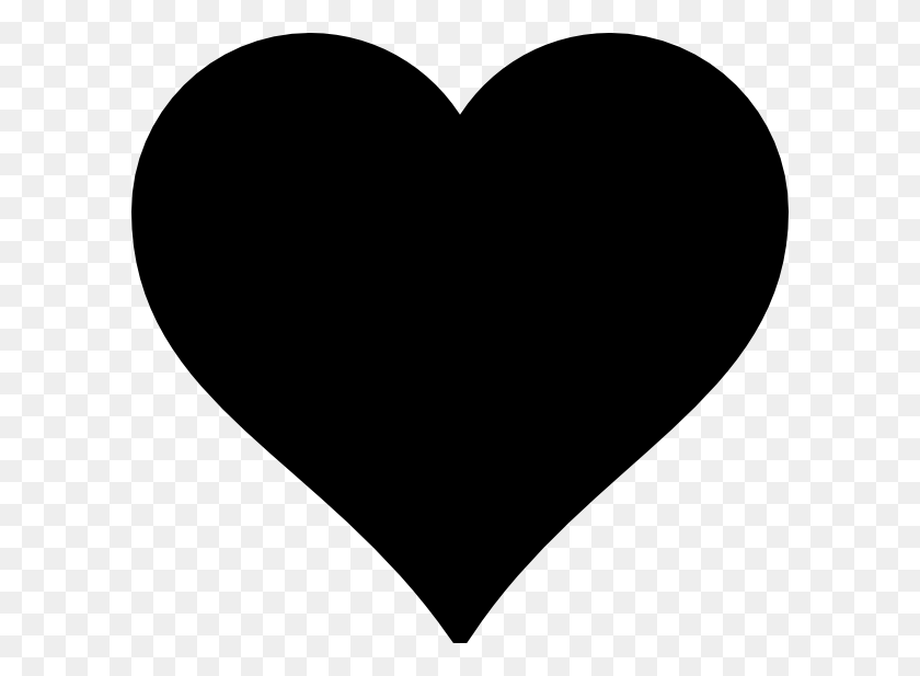 600x557 Heart Black And White Clipart - Wedding Hearts Clipart