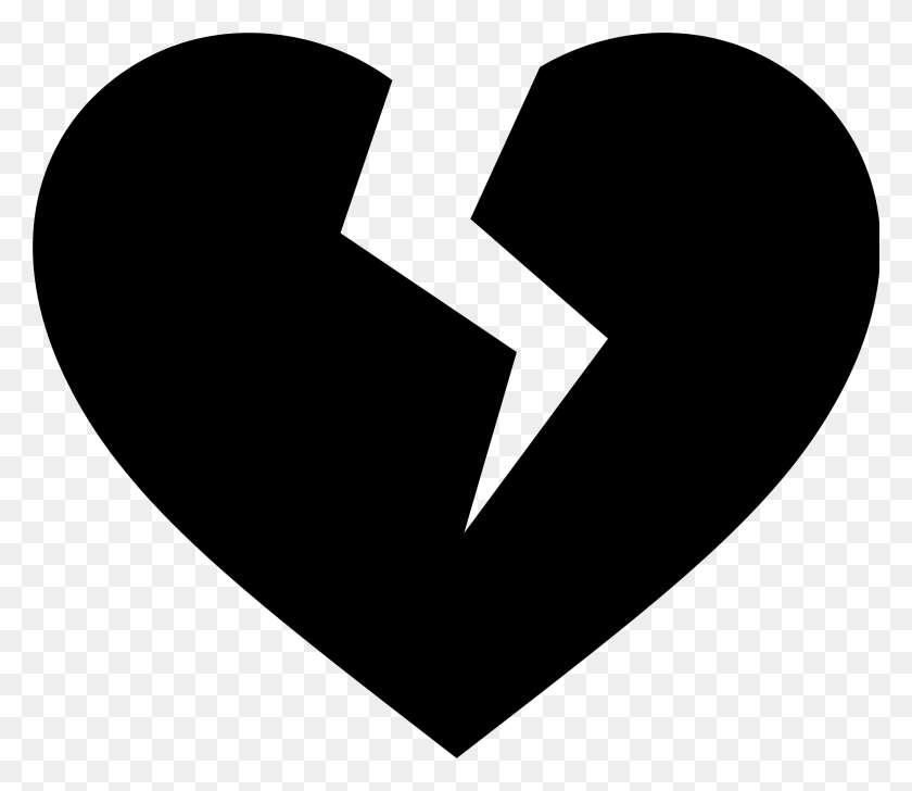 2400x2057 Сердце Черно-Белое Двойное Сердце Клипарт Черный И Белый - Конфеты Сердце Клипарт