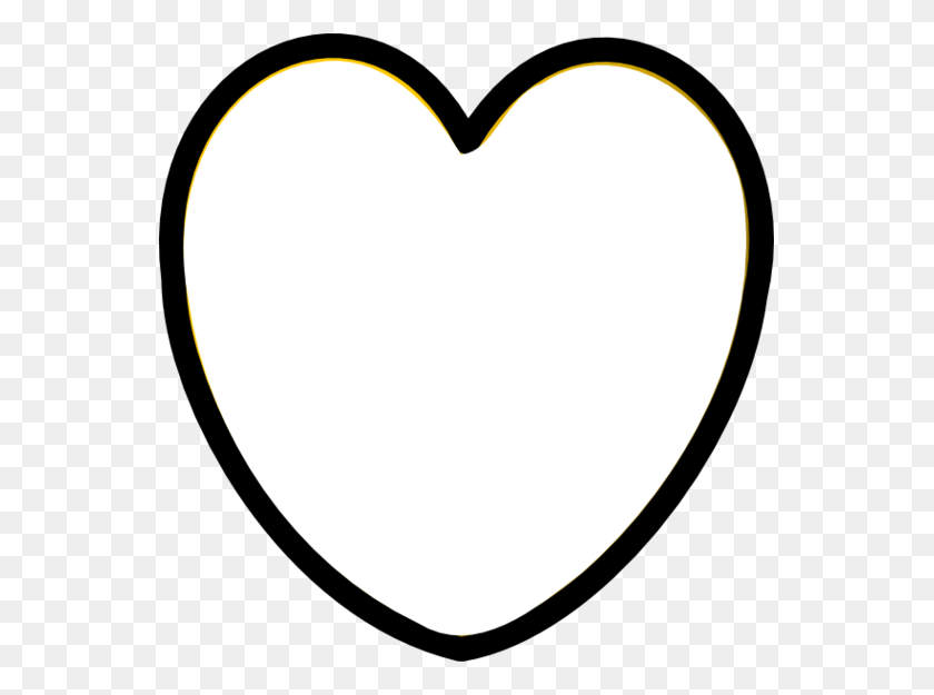 553x565 Сердце Черно-Белое Сердце Клипарт Черно-Белое Изображение Сердца - Валентина Сердце Клипарт Черный И Белый